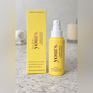 Yours Sunny Side Up Sunscreen Mist Made in Switzerland 30 SPF no white cast